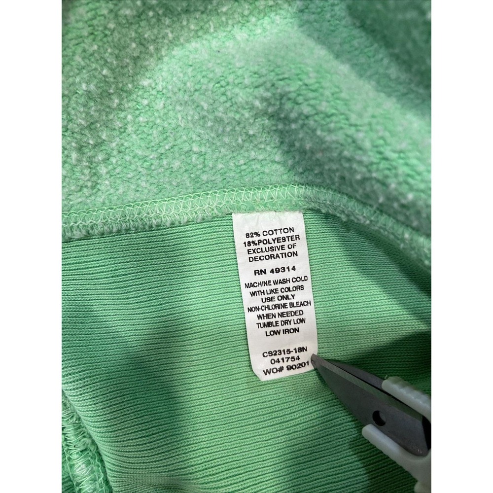 Vintage 90's Yale University Champion Reverse Weave Sweater Size M Lime Green - Picture 8 of 11